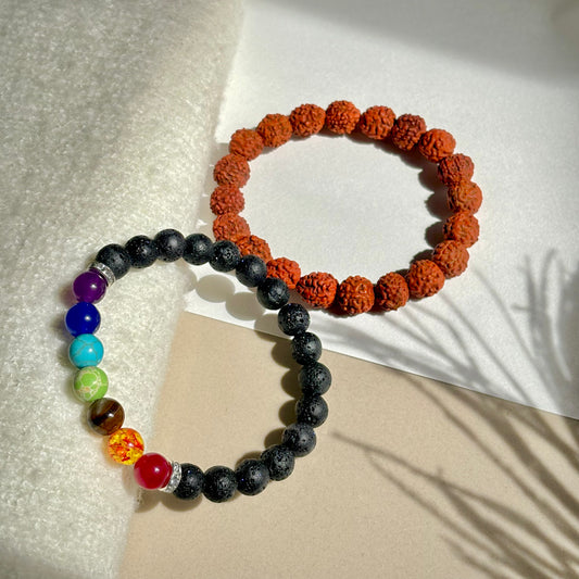 Shakti Sutra - 7 Chakra + Rudraksha Bracelet - Divine chakra
