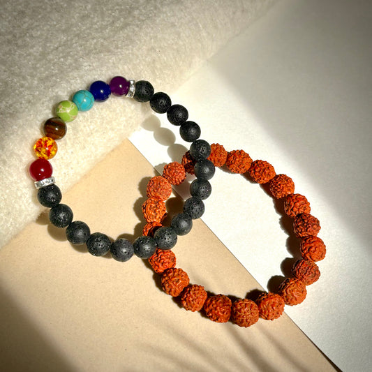 Shakti Sutra - 7 Chakra + Rudraksha Bracelet - Divine chakra