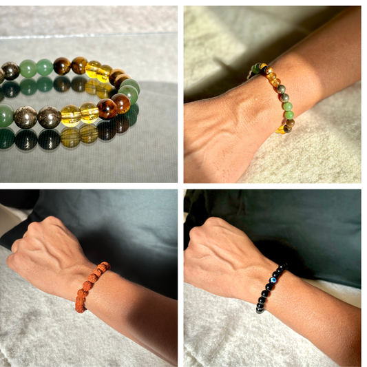 Money Magnet, Black Tourmaline, Rudraksha Bracelet – Attract Wealth, Boost Confidence & Spiritual Growth